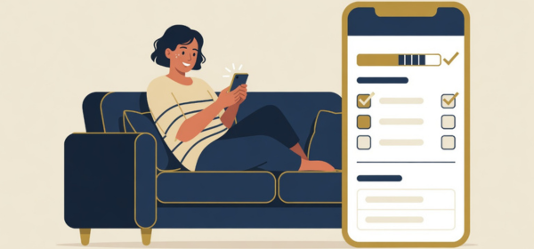 Person completing WellMedr online GLP-1 eligibility quiz on phone